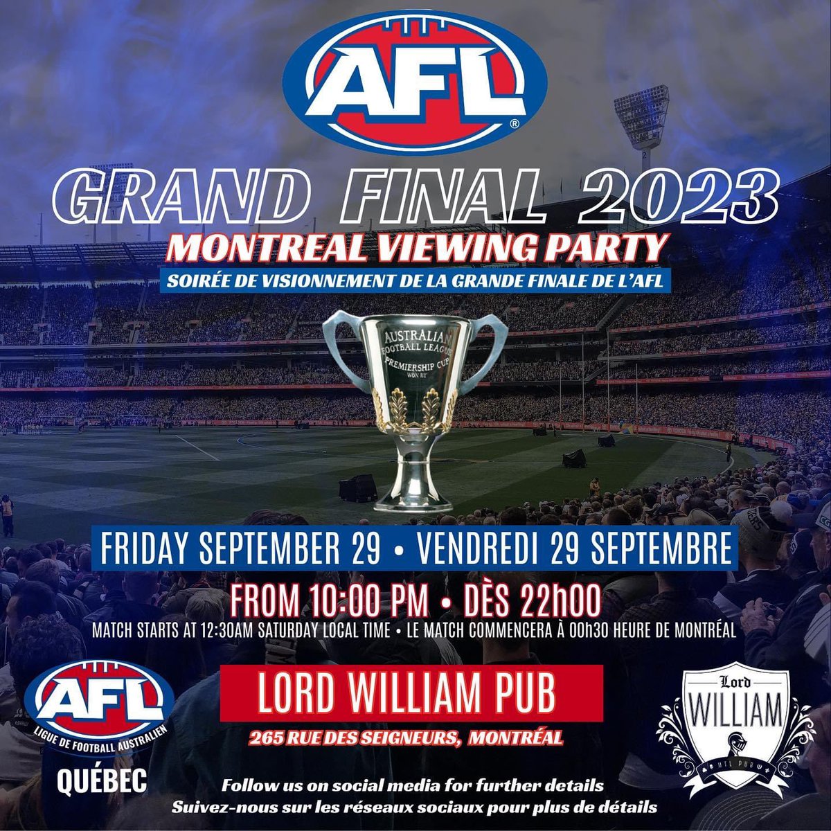 AFL Quebec tweet media