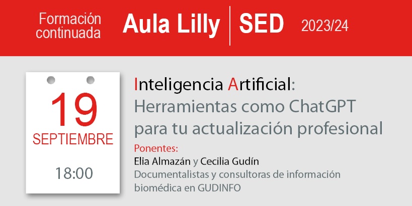 🎓Aula Lilly | SED ¡Únete a este nuevo proyecto educativo!

1ª Sesión: 📆 19 de Septiembre - 🕜 18:00h
Descubre cómo herramientas de Inteligencia Artificial como ChatGPT pueden ayudarte a mantenerte actualizado profesionalmente.

Regístrate en:
cutt.ly/WwzrTBIx

#DiabtESP