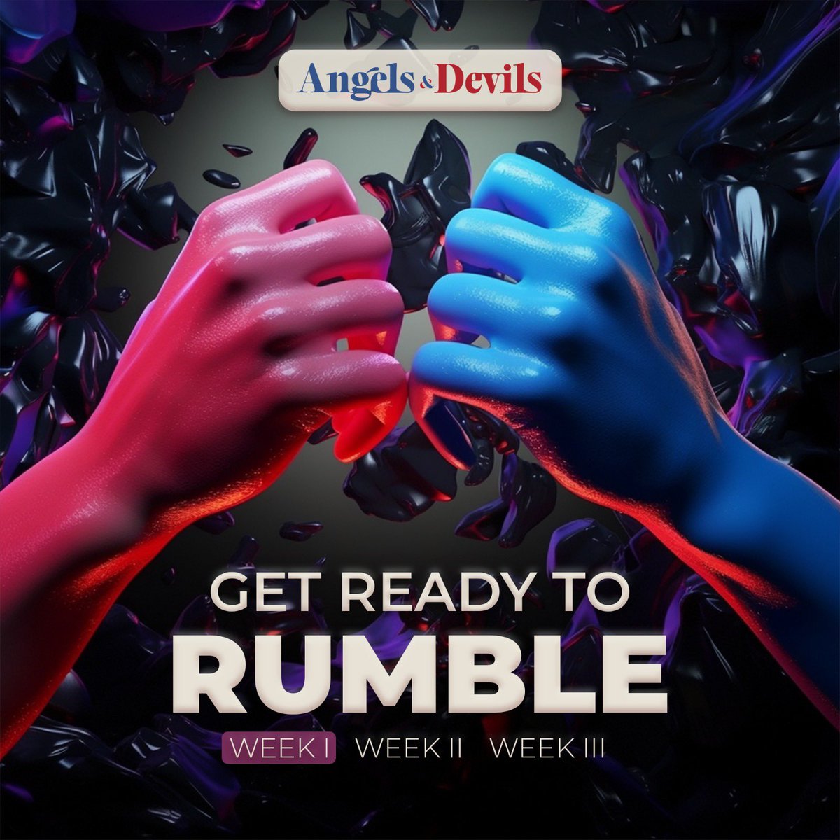 AngelsDevilsNFT's tweet image. 🚀 In just 4 hours, the first phase of our FACTION Challenge kicks off! 🏆 Rally behind your faction, compete, and earn rewards! 🎉

🎮 Today&apos;s game: Rumble on Discord, with @alnaisaac leading the charge.

👋 Can&apos;t wait to see you all there! #FACTIONChallenge #angelsdevilsnft