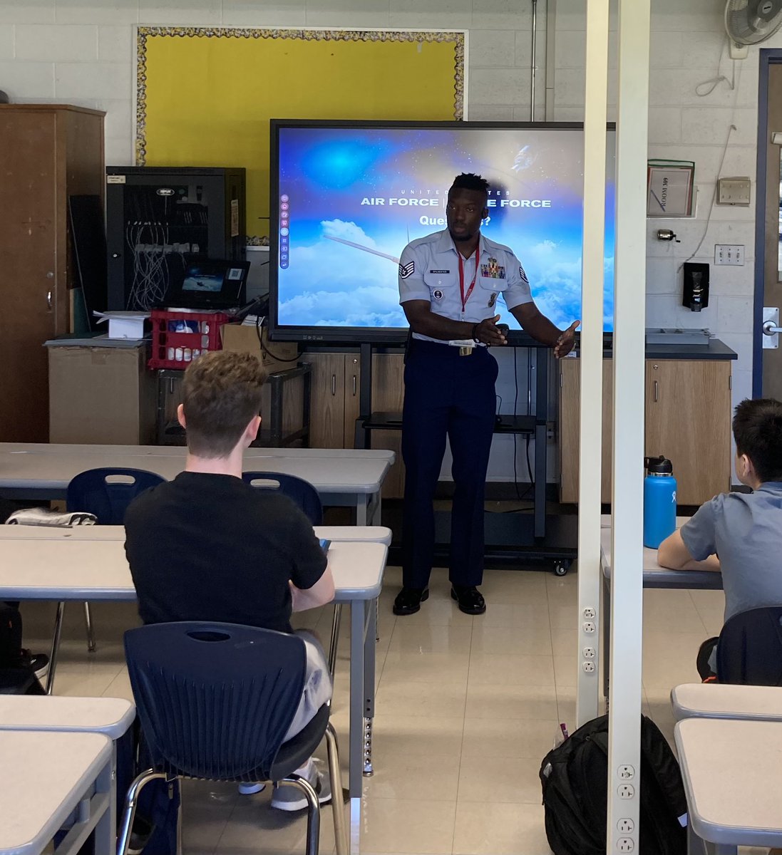 Thank you Sergeant Sylvester (USAF) for sharing your experiences with our Aviation Academy students.  Thank you for your service and giving us an amazing presentation.