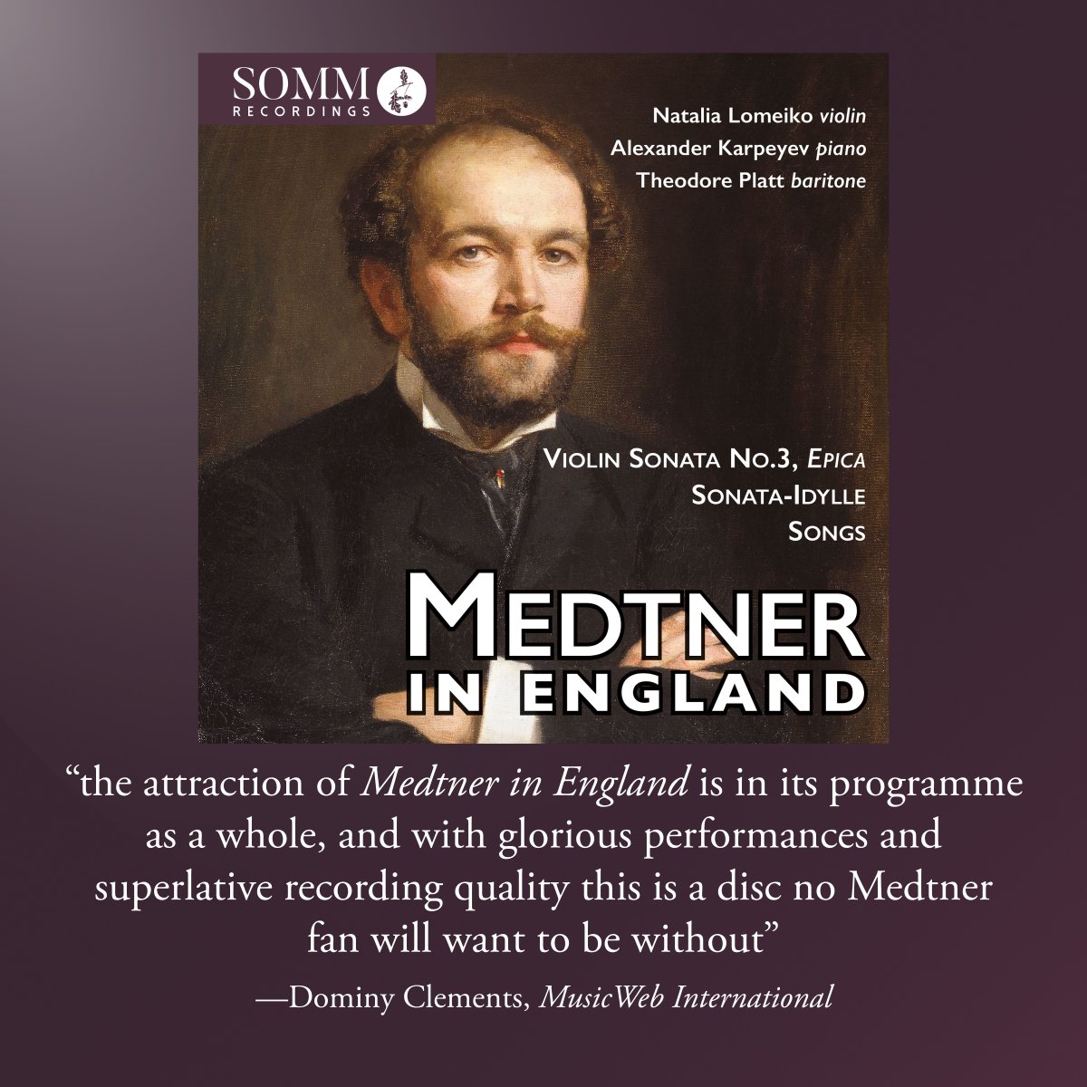 “glorious performances and superlative recording quality this is a disc no Medtner fan will want to be without” —Dominy Clements, <a href="/MusicWebInt/">MusicWeb</a> musicwebinternational.com/2023/09/medtne…