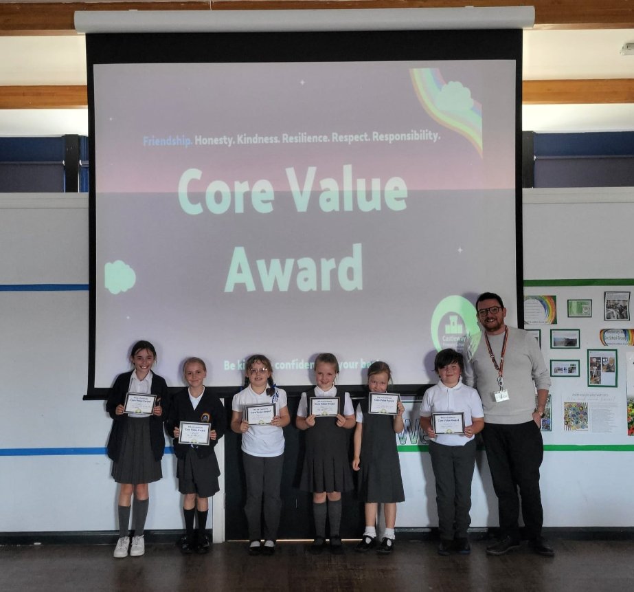 WeAreCastleway's tweet photo. Our #CoreValueAward winners have all shown our school value of #Friendship this week. They all make Castleway a very friendly place to be! #WeAreCastleway #WeAreFriends https://t.co/KBQZwaGx3e