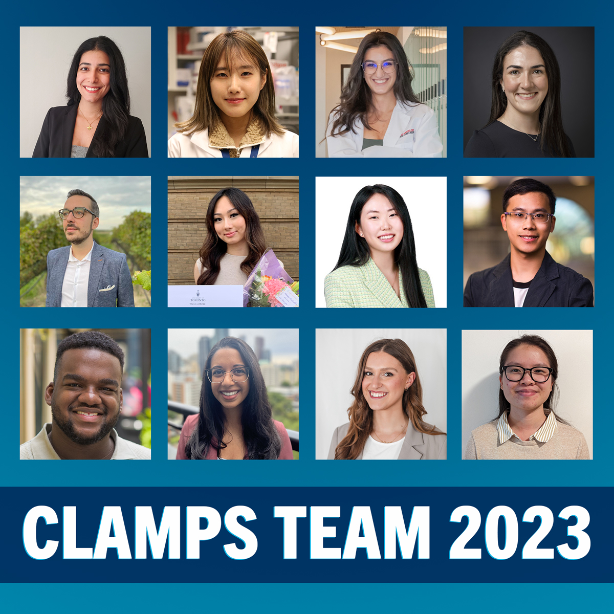 Meet the @CLAMPSUofT team! 

CLAMPS is the annually elected student council of the Department of Laboratory Medicine & Pathobiology.

🔗Read their full bios and learn more: ow.ly/HGCs50PLEjT

#uoft #uoftmedicine #temertymed #lmp #graduatestudents #phd #uoftlmp