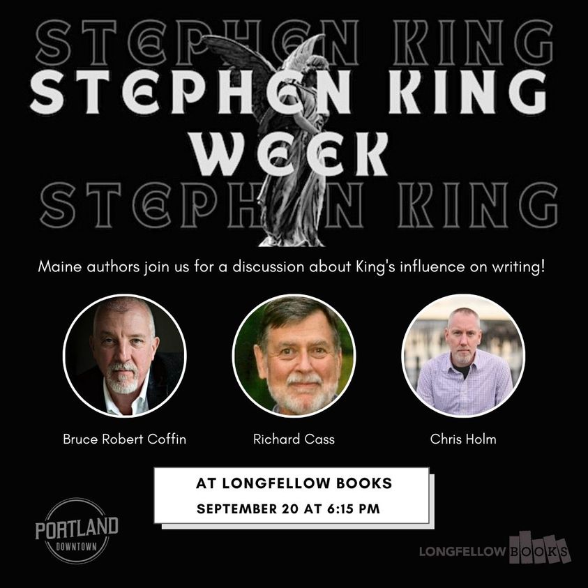 9/20/23--6:15 PM EDT--<a href="/longfellowbooks/">Longfellow Books</a> with <a href="/coffin_bruce/">Bruce Robert Coffin</a> , <a href="/chrisfholm/">Chris Holm</a> , <a href="/DickCass/">Richard Cass</a> -- Free to the public . . . Come hear us ramble . . .