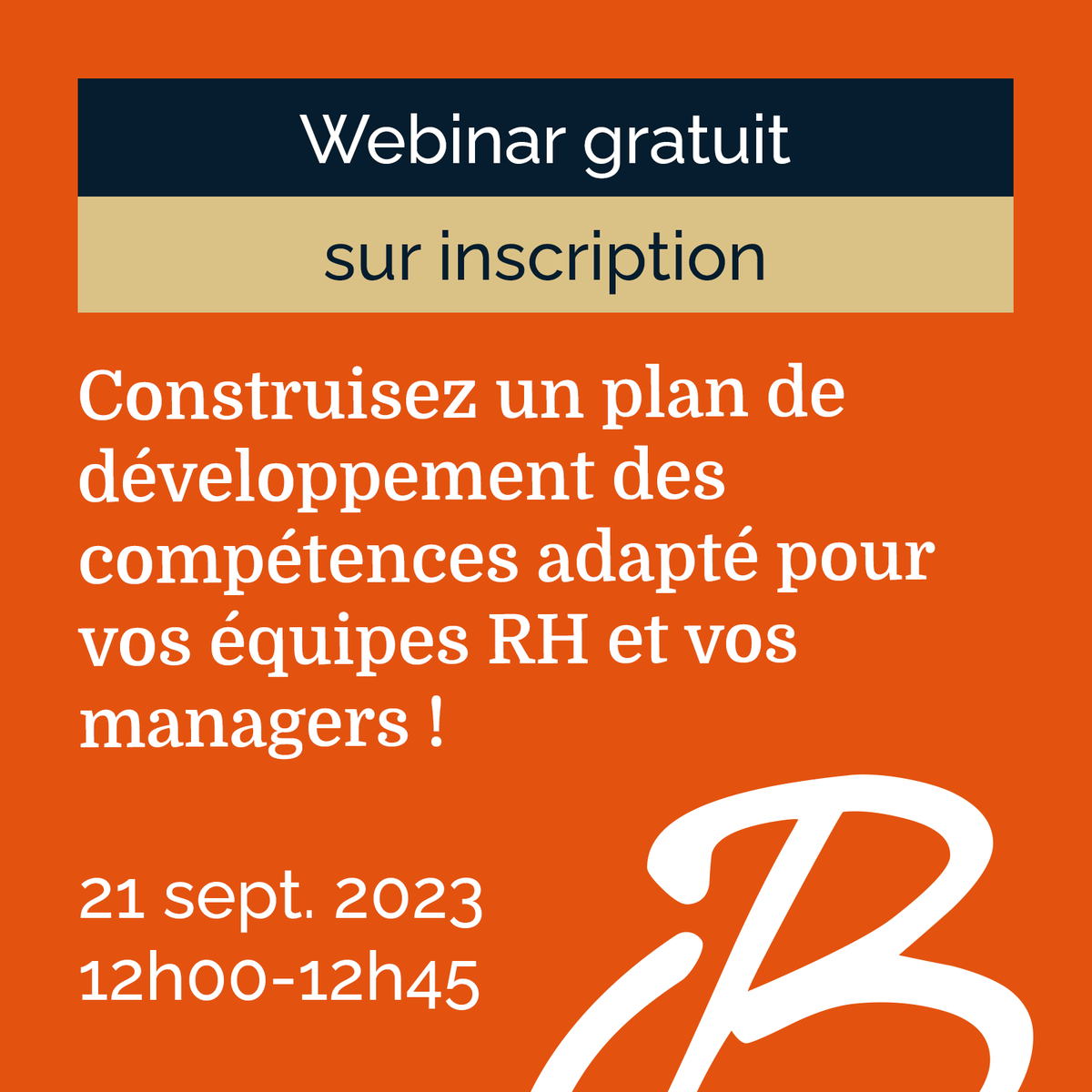 📣 J-7 Ne manquez pas notre #webinar ! 

Nos avocats vous accompagnent pour construire un plan de développement de compétences adapté à vos équipes #RH &amp; managers !📈

Un atout pour fidéliser vos talents et rendre votre entreprise plus attractive !🤝

➡lnkd.in/echdVGNr