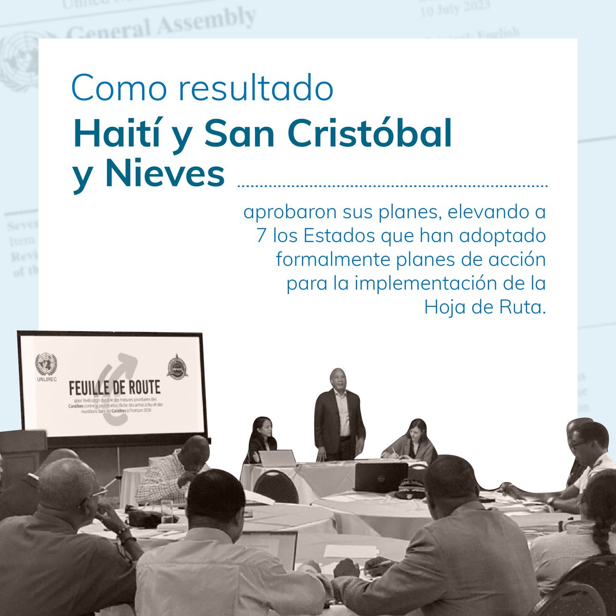 UNLIREC's tweet photo. 🌎La Hoja de Ruta del Caribe sobre armas de fuego es un marco general bajo el cual 16 Estados de la región se comprometen a implementar acciones contra el tráfico de armas de fuego. 🔍 Conoce más en el Informe del Secretario General sobre UNLIREC 👉 https://t.co/q58TO7x8lz https://t.co/uvJVEa16Cq