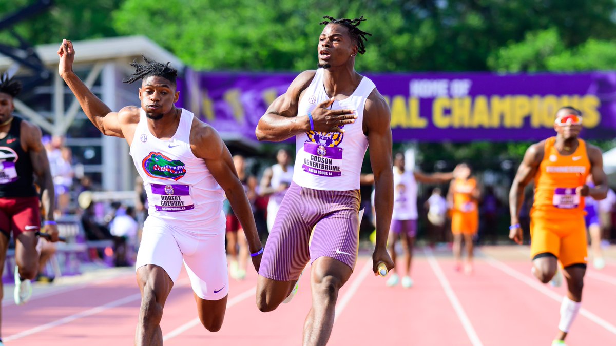 LSUTrackField's tweet photo. I mean... 10.12 👉 9.90.

He is HIM. 🤷‍♂️ https://t.co/4MZ9fuCXEn