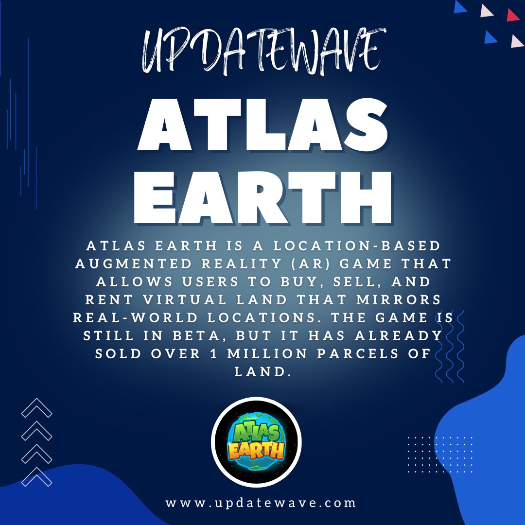 GabrielIsaa2's tweet photo. https://t.co/NINnHwTfYe

Atlas Earth is a location-based augmented reality (AR) game.
#atlasearth #atlasearthapp #earnfreemoney #earningapp #bestapp #android #software #loacationbasedgame #virtualrealitygames #updatewave #virtualland #rentvirtualland #virtuallocation #explore https://t.co/WFEgK4kH5s