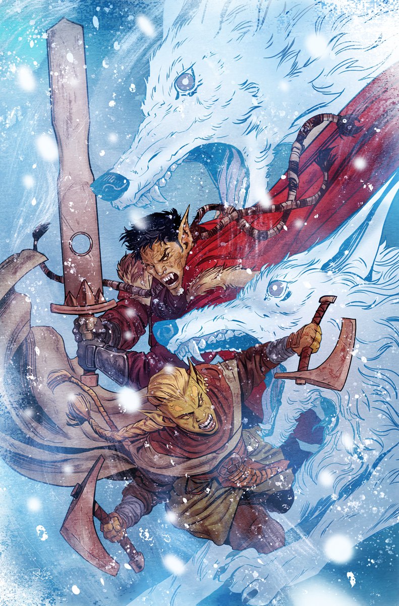 My variant cover for THE HUNGER AND THE DUSK issue #2! 

<a href="/GWillowWilson/">G. Willow Wilson</a> and <a href="/MrRiktus/">Chris Wildgoose</a> are on fire with this book. Check it out! ⚔️