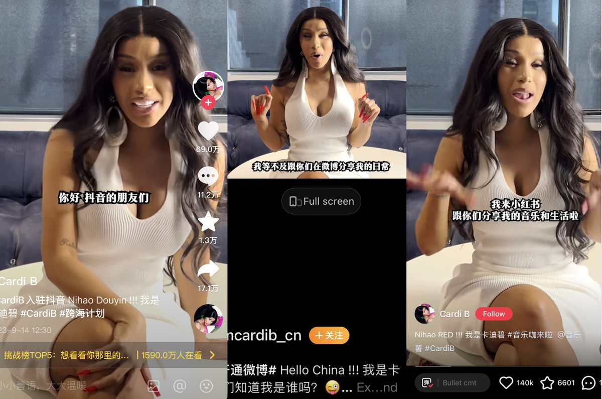 guixingren's tweet photo. American rapper Cardi B opens social media accounts in China

https://t.co/42uTDDuMbg https://t.co/uUqZcCymX3