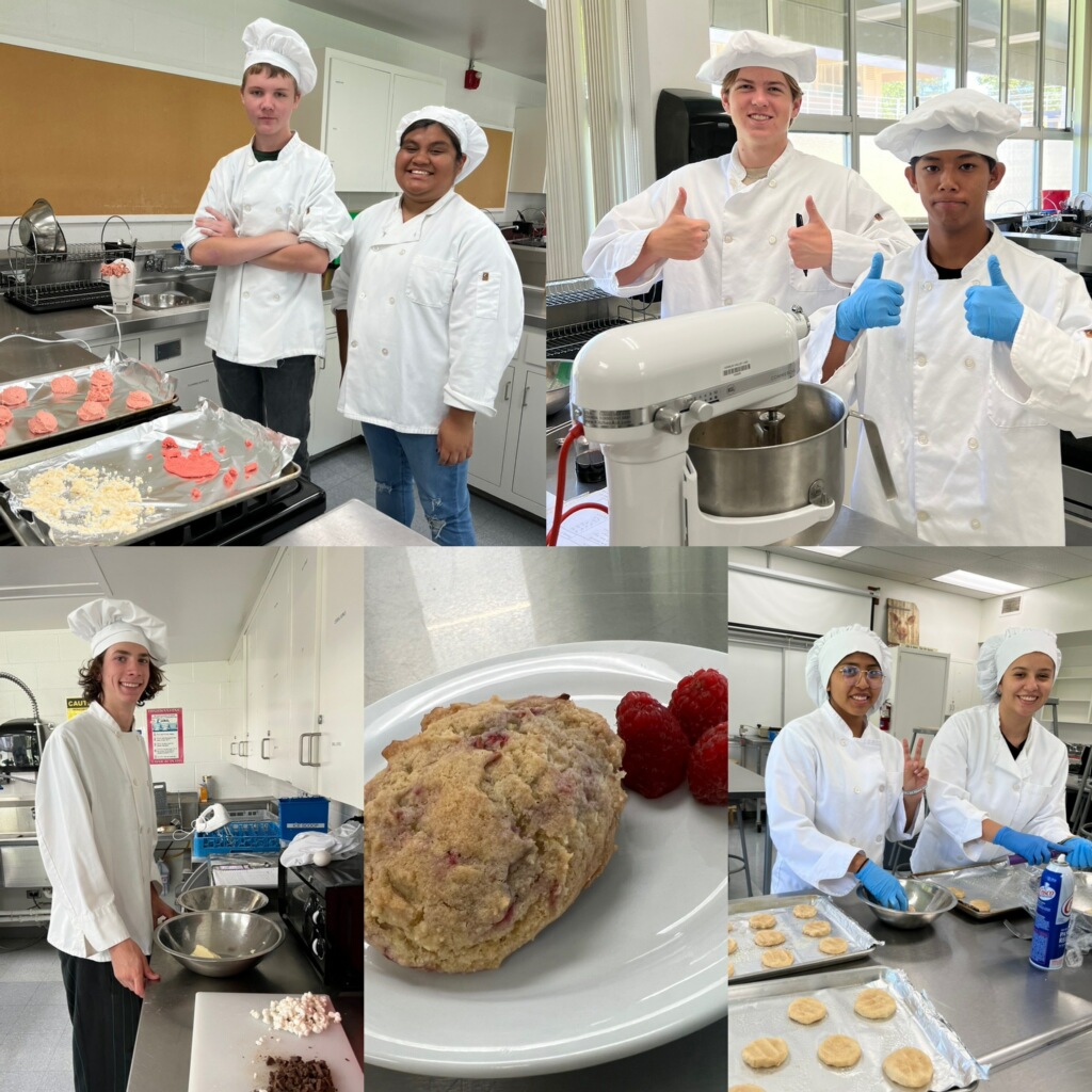 PantherCTE's tweet photo. Culinary 2 Honors - Cookies!! #Snickerdoodle #Smores #strawberryshortcake #chocolateraspberry https://t.co/4JYRGhUpa7