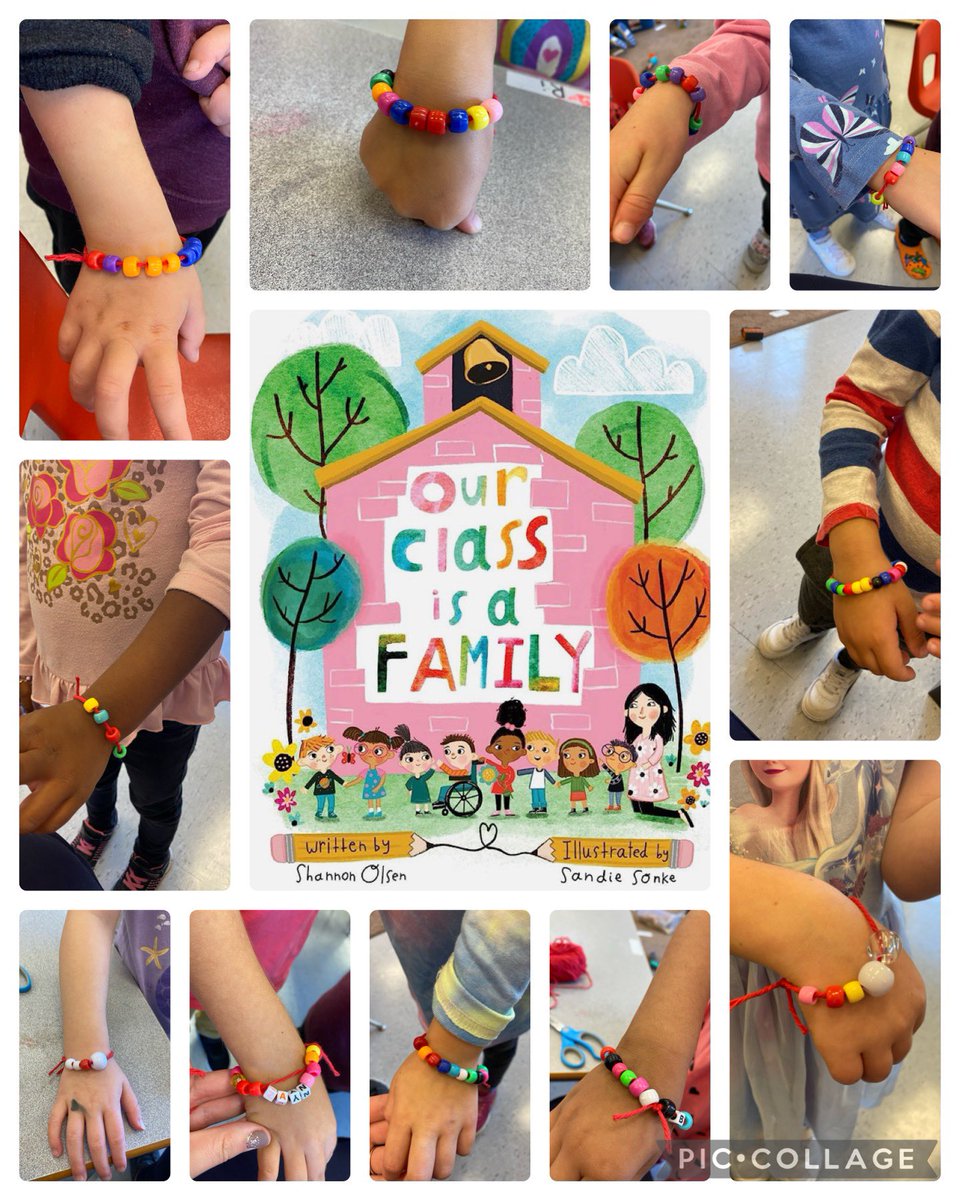 Today we read Our Class is a Family and made friendship bracelets. We all made sure we had one red bead because we are the red room ❤️ <a href="/MrsShackelton/">Laur Shack</a> <a href="/louisearbourfi/">Louise Arbour FI</a> <a href="/TVDSBKinder/">TVDSBKindergarten</a>