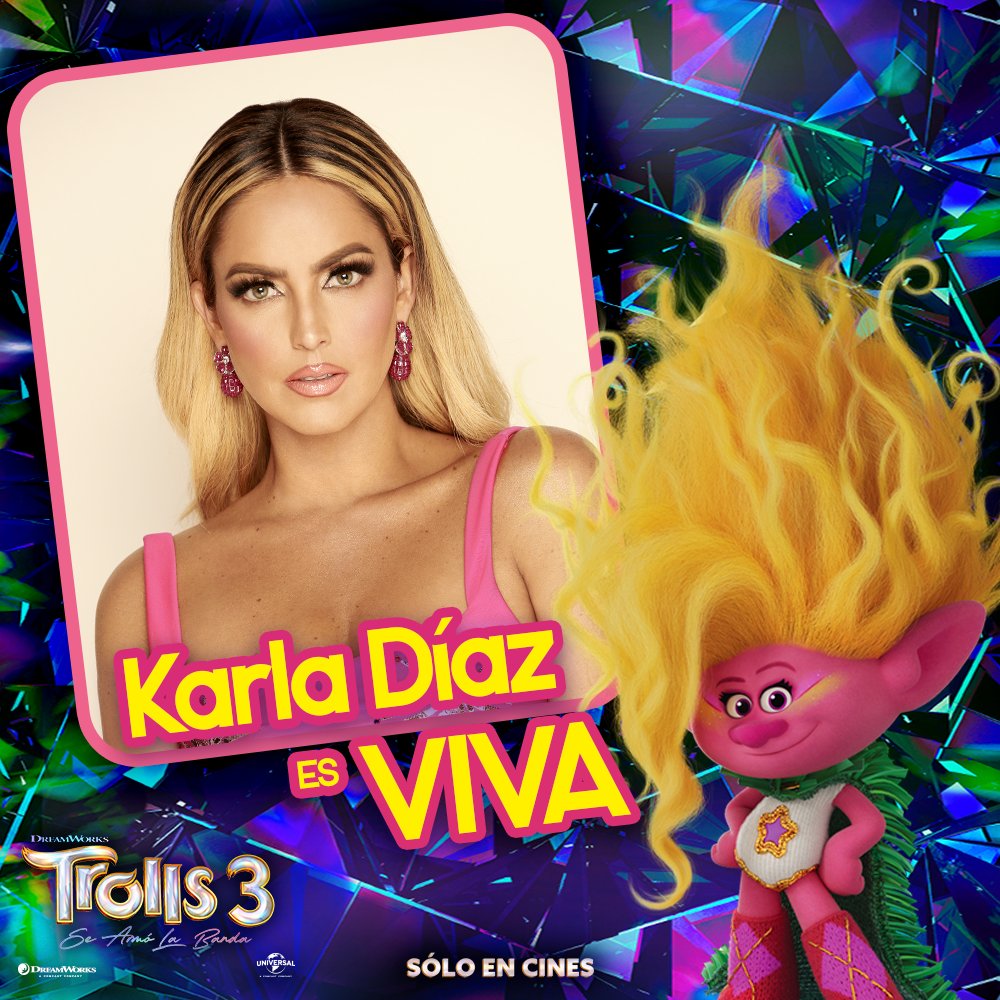 ¡Nuevos Trolls se unen a la banda! @karladiazOF le da voz a Viva, la hermana perdida de Poppy. #Trolls3: Se armó la banda. #DreamworksTrolls