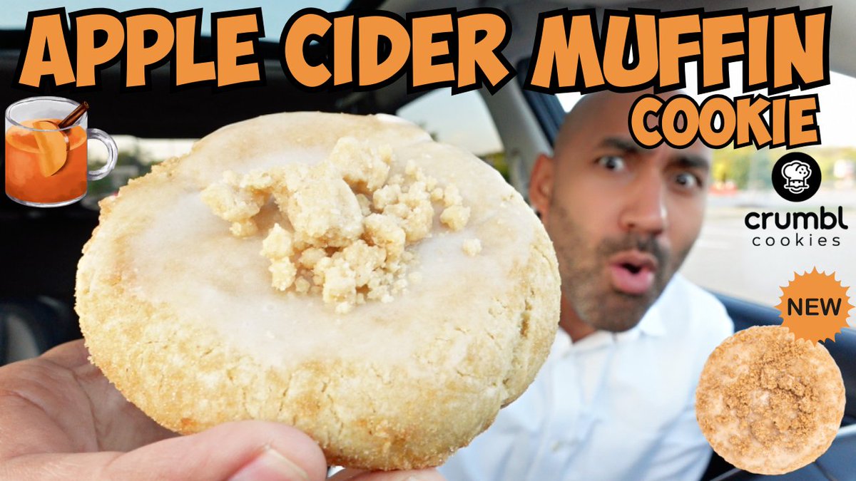 BigBen_New's tweet photo. @CrumblCookies New Flavor this week - Apple Cider Muffin... OMG! This will get you ready for fall season! Youtube Review - https://t.co/GiBKrxnjdp #crumbl #crumblcookies #cookie #cupcake #chocolate #sweettooth #foodie #foodreview #cheatday #cheatmeal #lunch https://t.co/8IkE3G8gLq