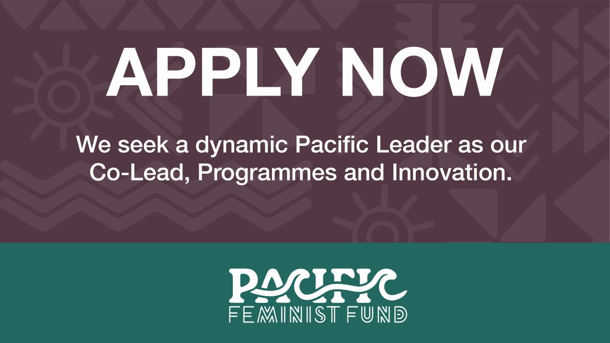 📣 Attention Pacific Leaders: Your time is now! ⏳Embrace this exciting opportunity to lead programmes and drive innovation in the Pacific. Apply today! shorturl.at/puIR4#PacificL… #InnovationPotential #feministleadership #JobAlert