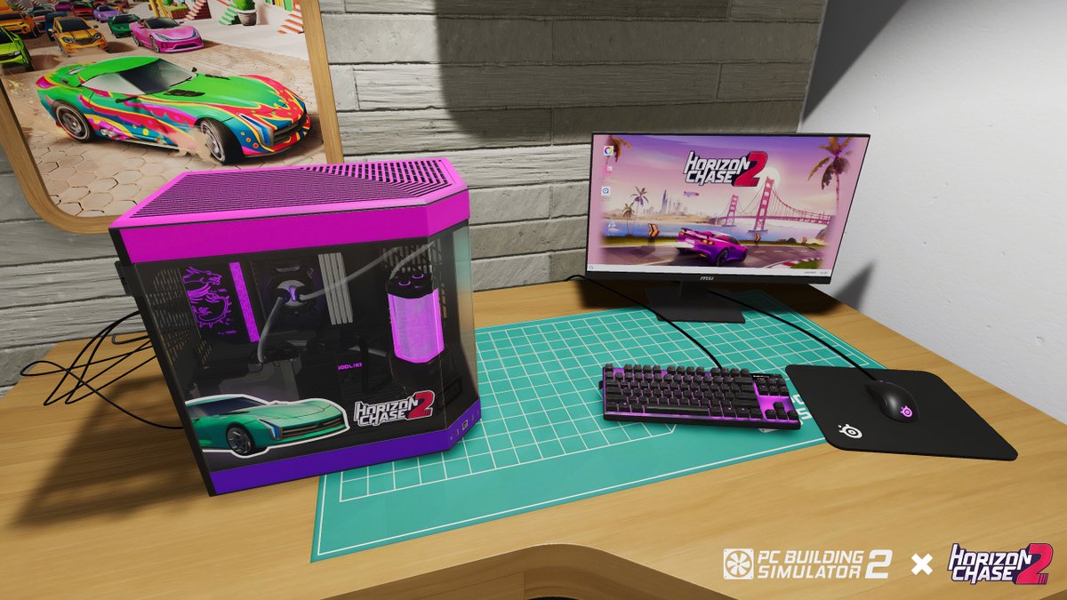 PC Building Sim (@pcbuildingsim) on Twitter photo Olá PC Builders!
Join us to celebrate the launch of <a href="/HorizonChase/">Horizon Chase 2 is OUT on PlayStation and Xbox 🏁</a> 2 and show some race car flair with our newest cosmetic collaboration — available in game now! 🏁🚗💨 Olá PC Builders!
Join us to celebrate the launch of <a href="/HorizonChase/">Horizon Chase 2 is OUT on PlayStation and Xbox 🏁</a> 2 and show some race car flair with our newest cosmetic collaboration — available in game now! 🏁🚗💨