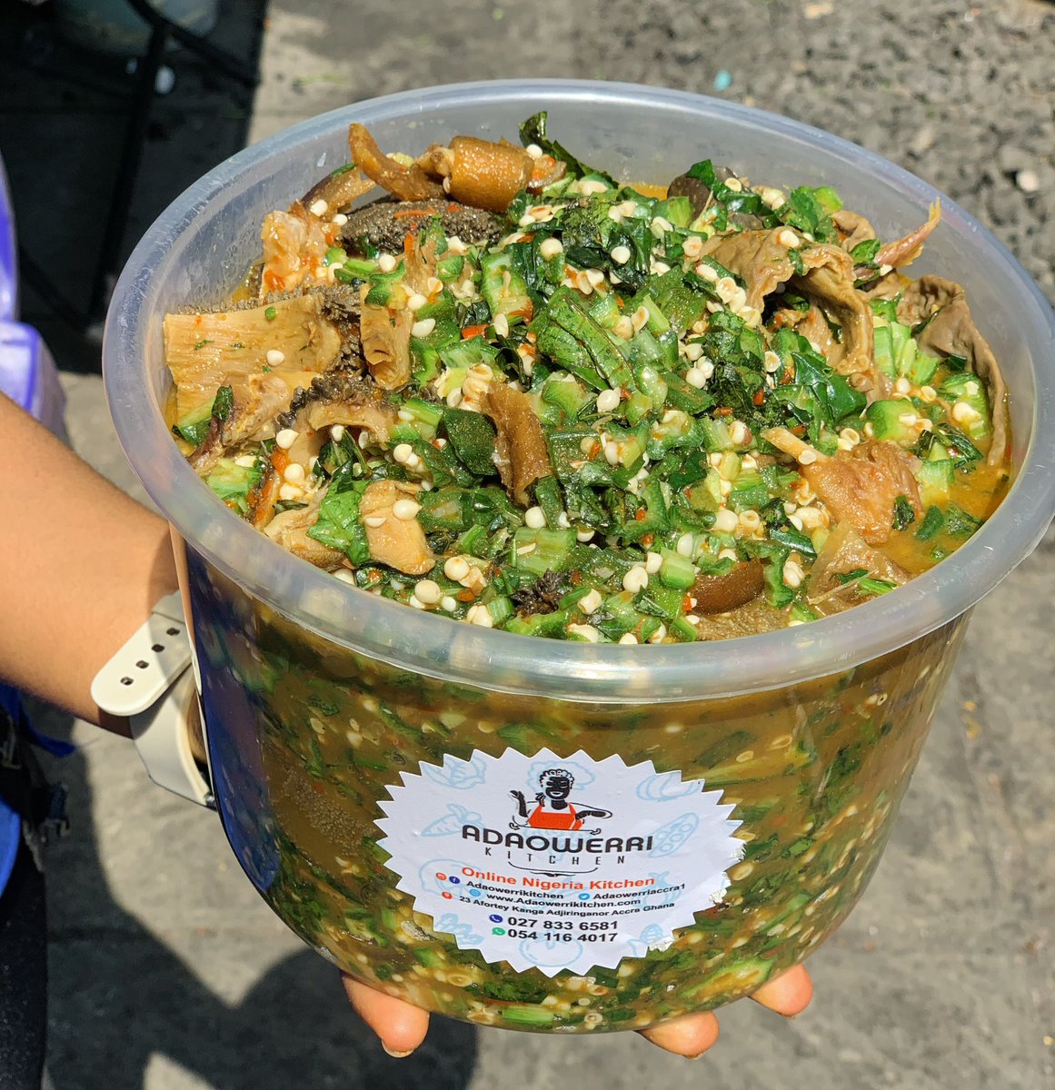 Are you a fan of healthy eating, 
100% home made nigeria food.

This is the only nigeria kitchen in accra that sells freshly made vegetable okra soup. 
We appreciate all our old and new customers for choosing us as your best food service provider in accra. 

#celebrityfoodvendor