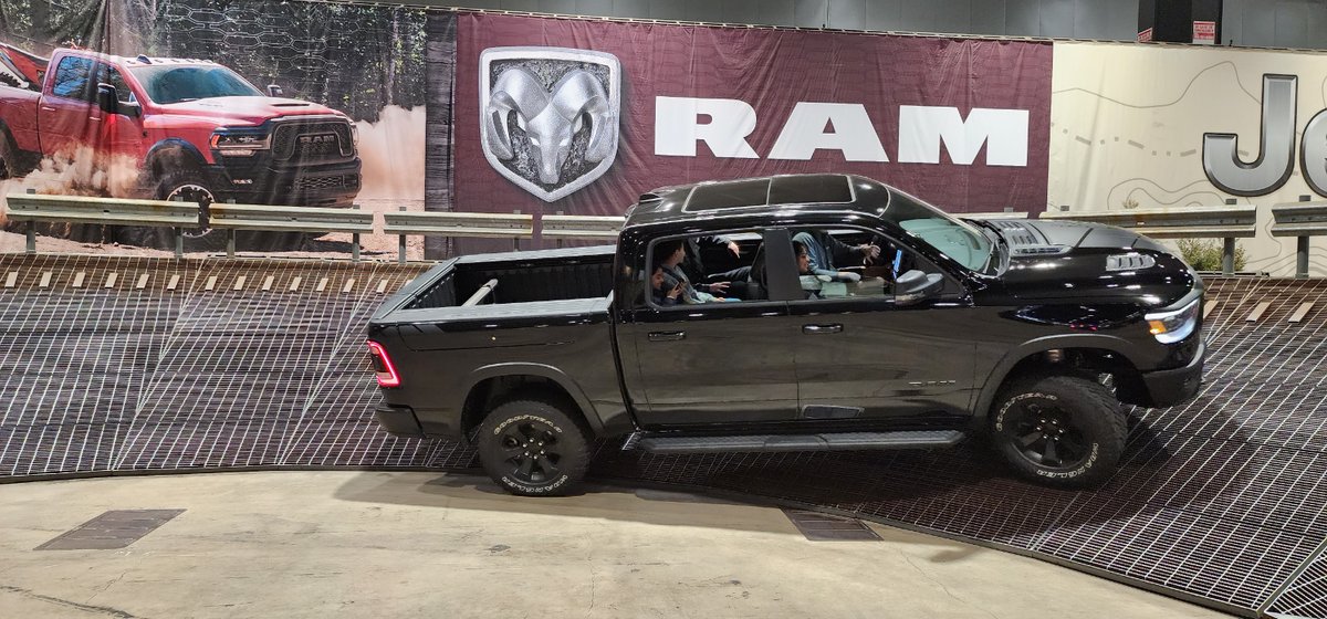 DriversAutoMart's tweet photo. What's featured at the 2023 @NAIASDetroit?

#CampJeep test track showcases off-road capability, while the Kids' Zone 👨‍👩‍👧‍👦 features a 26-ft climbing wall and #Jeep #4xe #PowerWheels! 🚙 In Ram Truck Territory, the test track demonstrates the power and capabilities of #RamTrucks! 🛻 https://t.co/mRxcSfEagk