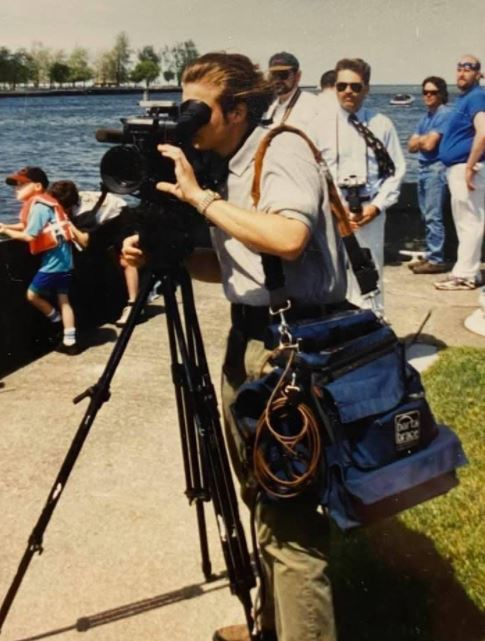 Lenslinger's tweet image. Tell me again how the live shot backpack button hurt your finger...

(Picture provided by @Hart10Chris, a veteran photog who now finds himself on the assignment desk... which may very well make him the most BS-proof assignment editor out there.)