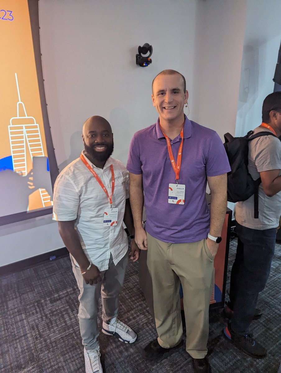 I was able to give my speaker companion ticket to Oron who wouldn't have been able to attend otherwise. Thanks @droidconNYC for providing it! #dcnyc23