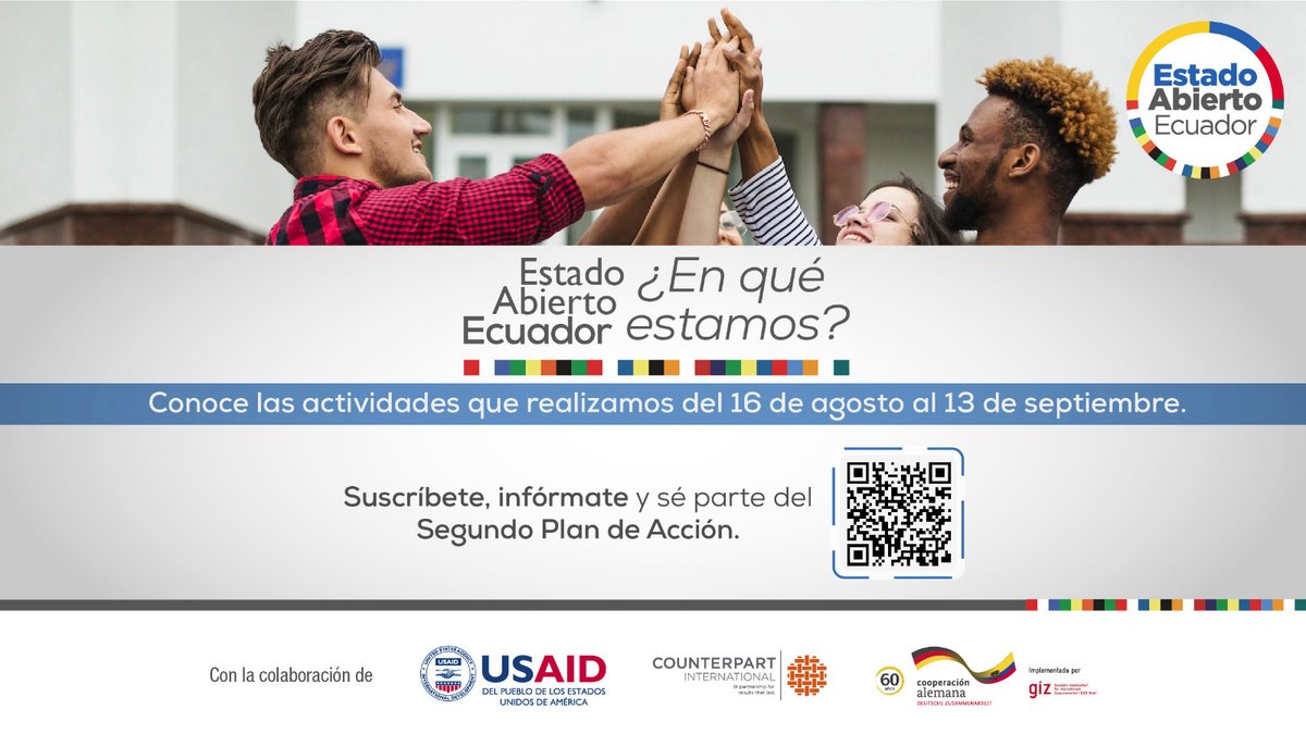 ECGobAbierto's tweet photo. Invitados a leer nuestro #Newsletter sobre los avances del proceso de #EstadoAbiertoEc:

✔️Reto #GADInnova.
✔️#OGPLocal se expande.
✔️Taller híbrido de “Inteligencia Artificial, Mujeres y Gobierno Abierto".

Más info👉 https://t.co/vCFWcpRXvw https://t.co/4giszzv8AO