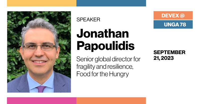 devex's tweet photo. Register for this event on fostering resilient health systems with @JPapoulidis, senior global director for fragility and resilience at @food4thehungry, and Taewee Kahrs, senior officer, health at @SolveMIT.

#DevexEvent @ #UNGA78 · In partnership with @food4thehungry