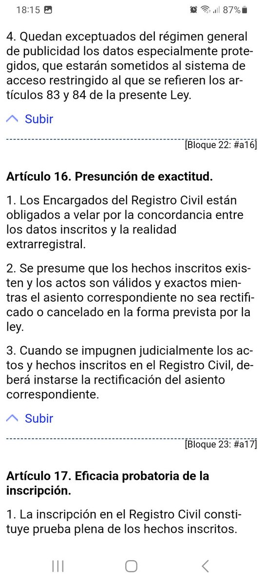 mgdglob's tweet photo. @Dadh1980 @AnGuill_18 @AntonioMaestre @latouche_sergei @firewalkwhitme Que se lean la ley de Registro Civil, donde queda clara la obligación de los registradores de no inscribir nada que no concuerde con la realidad extrarregistral, en ésta o cualquier otra circunstancia. https://t.co/TslAtiTmAp