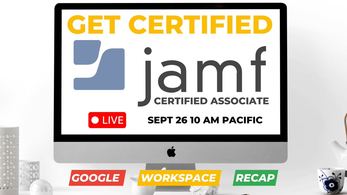 MrJNowlin's tweet image. Join @larsen161 and I on @WorkspaceRecap with our friends at @JamfSoftware for a deep dive into their Jamf Certified Associate Certification LIVE. Discussing what it takes to study and pass the cert, and answering Q&A on Sept 26th at 10 AM Pacific youtube.com/live/7T59sc7JX…