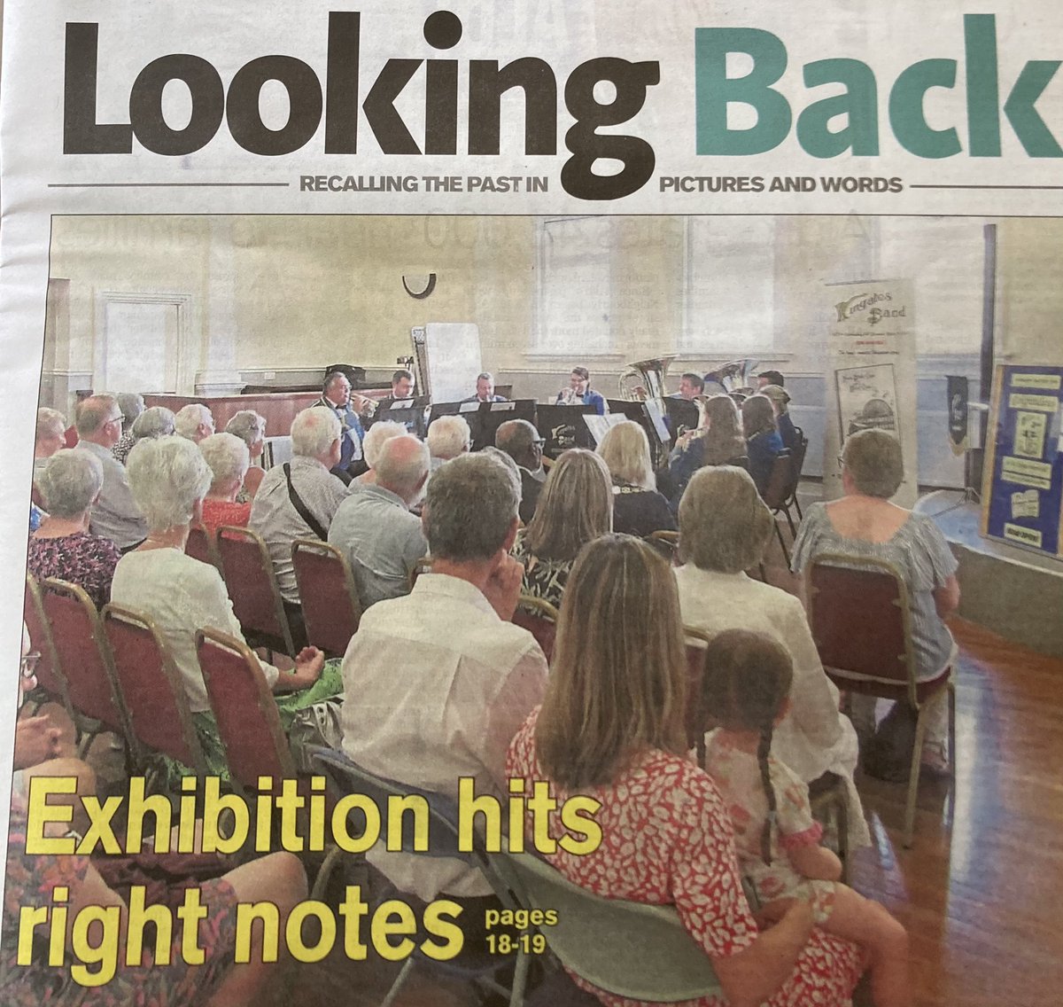 dkaye43's tweet photo. Many thanks to the editorial team at Bolton News for the terrific 3-page spread in yesterday’s “Looking Back” pull-out, profiling the “The Wingates Band Story” exhibition at Westhoughton Library. Two great ‘event days’ done now and the 3rd to come on Saturday. Do join us! https://t.co/Z21k9fi4Pt