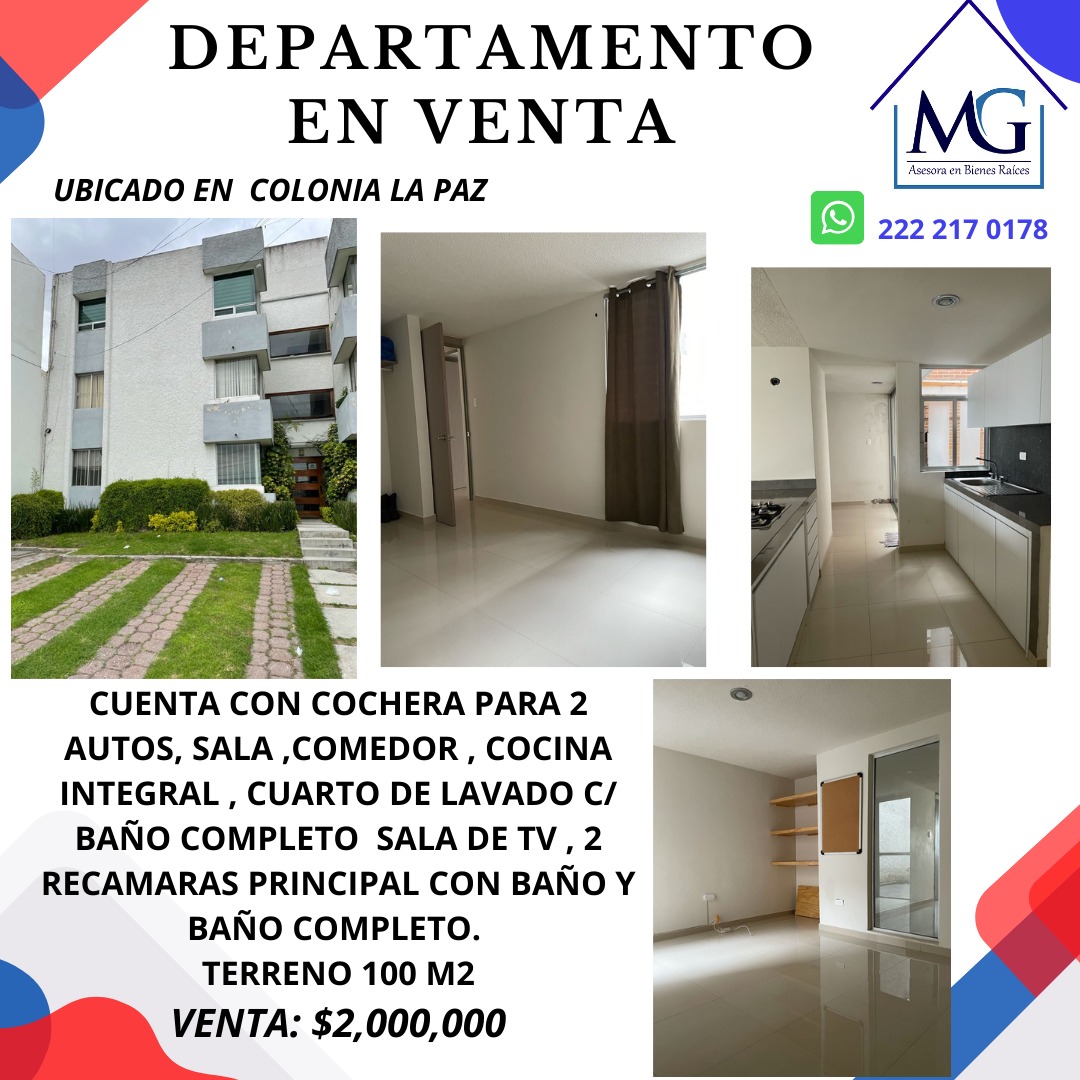 bienes_mg's tweet photo. 🏬 DEPARTAMENTO EN VENTA 🏬
Ubicado en Col. La Paz 📌
En Puebla 📌
Terreno 100 m² 🌎
¡Comunícate con nosotros para más información! 
Nos ayudarías mucho compartiendo con algún interesado ✨
#bienesraices #Puebla #UBICACION #inmobiliaria #casa #mexico #design https://t.co/OCEvVw6oX1
