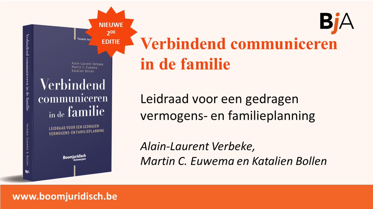 Boomjur_Antwerp's tweet photo. In deze herziene editie pleiten Alain-Laurent Verbeke, Martin C. Euwema en @katalienbollen voor een bottom-up familiale #estateplanning. 

Alle info: https://t.co/zIlbxhPYfY

#familiebedrijf  #vermogensplanning #onderhandelen  #familiecanvas #financiëleadviseur #notaris https://t.co/YVfhTr3G1f