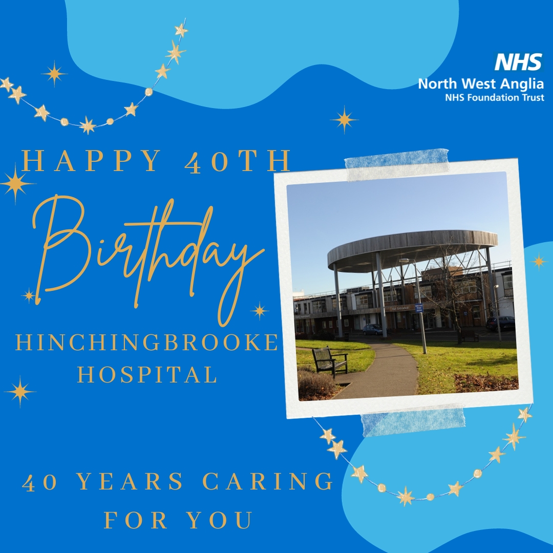 NWAngliaFT's tweet photo. It's 40 years since Hinchingbrooke Hospital opened its doors! 🥳 
We'll share archived pictures to celebrate! 📚📷
Today's photos are the old Huntingdon County Hospital, H.R.H Princess Alice's visit and the first Hinchingbrooke baby in September 1983. https://t.co/TEMY89Gkds