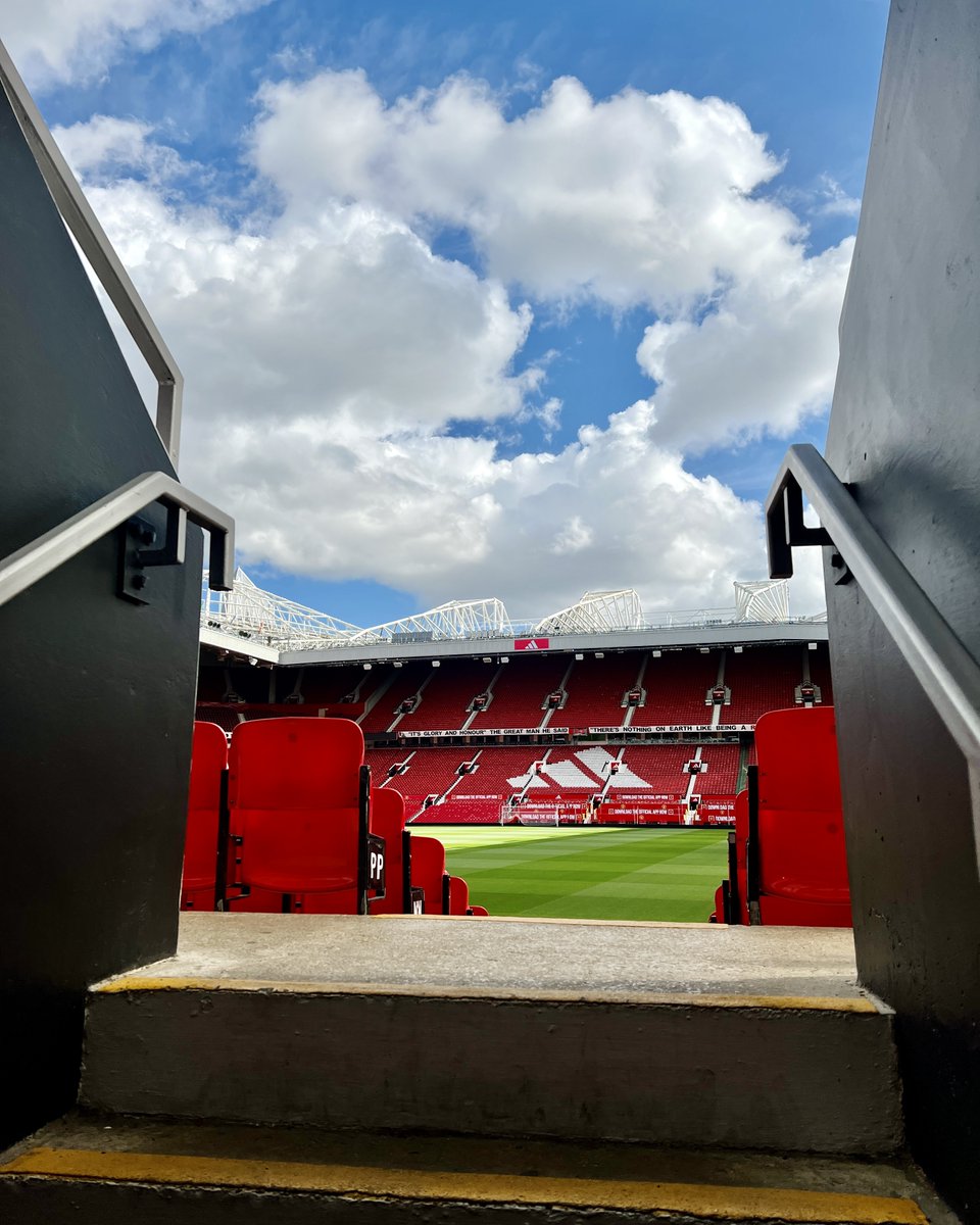 ManUtd's tweet photo. Matchday morning at Old Trafford 🌅

Let's get it ❤️‍🔥

#MUFC || #MUNBHA https://t.co/GiHhi5aCSX