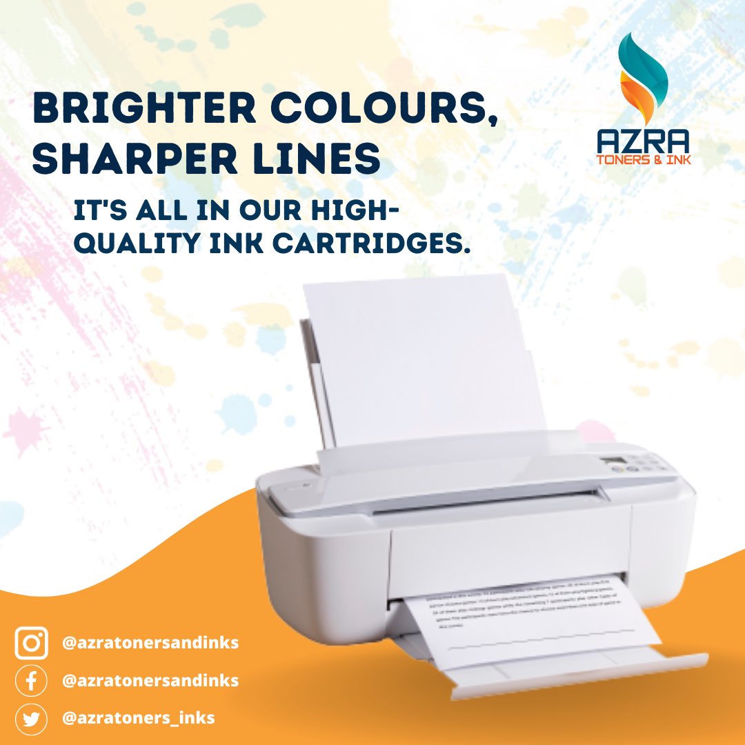 For designs that demand precision and vibrancy, it's all about the ink! #InkExcellence #QualityMatters #AzraInksAndToners