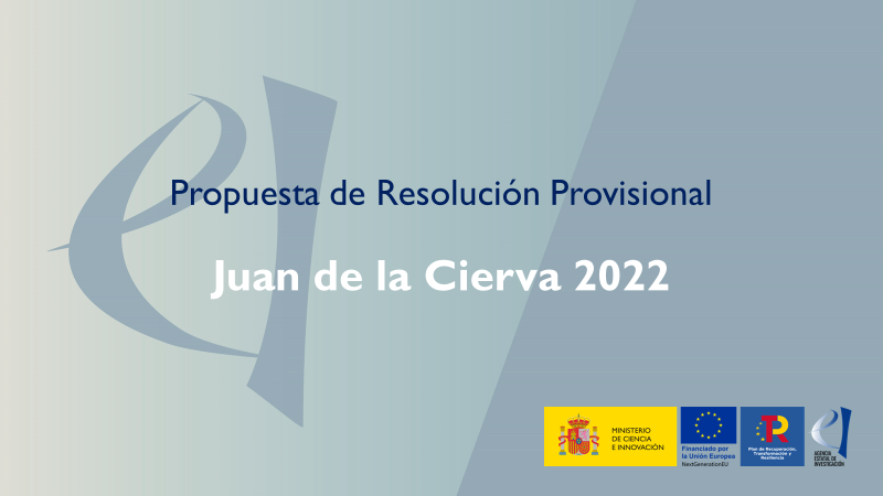 AgEInves's tweet photo. ‼️ La @AgEInves publica la Propuesta de Resolución Provisional de la convocatoria 2022 de las ayudas para contratos Juan de la Cierva.
➡️ https://t.co/4TWbX80k6N https://t.co/lYs7Lbb2FF