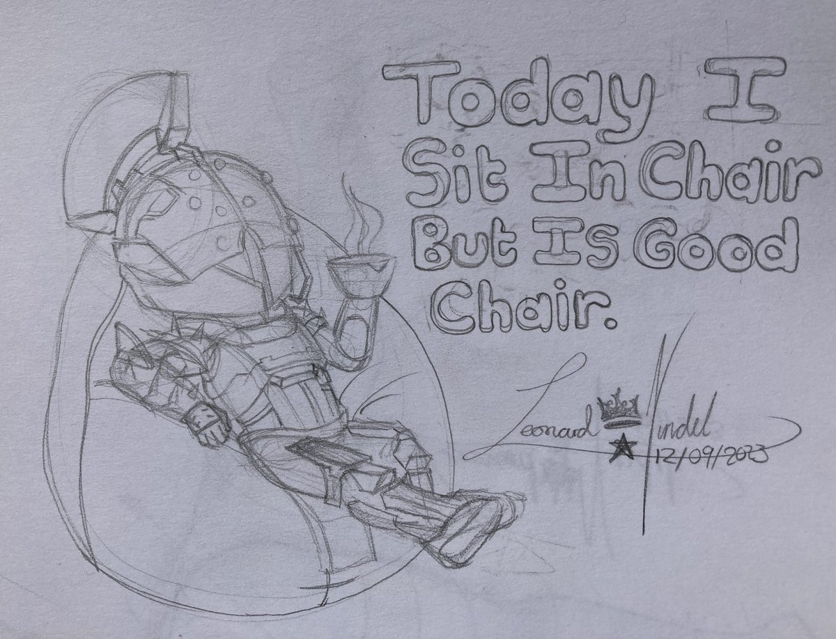 When I heard this line from Saint-14 in #SeasonoftheDeep .I imagined him sitting with a cup(the chipped one) of tea ☕️ on a bean bag. He’s such a blessing 😄

#Destiny2 #Destiny2Art #AOTW #Saint14Day #Fanart