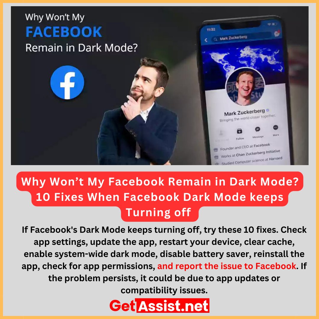 Tired of Facebook's Dark Mode constantly switching off? 😫

#FacebookDarkMode #TechFixes #KeepItDark #NoMoreLight #SocialMediaHacks #TechTips #FacebookHelp #DarkModeLove #SmootherExperience #StayInDarkMode