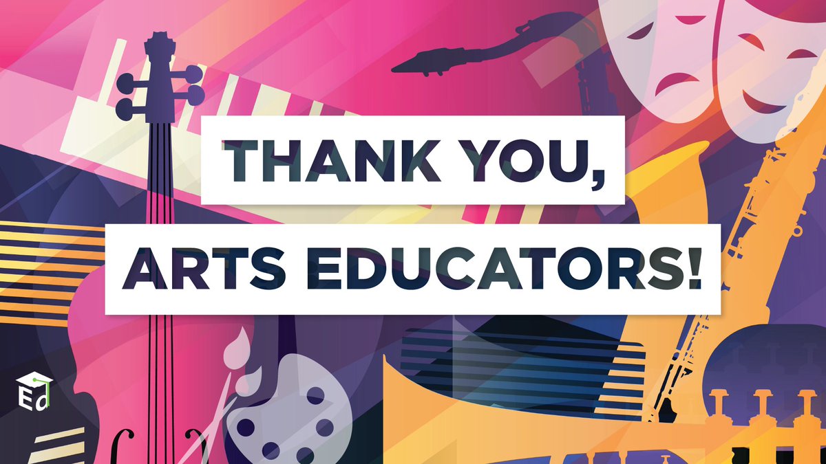 Thank you, arts educators! Without your guidance &amp; support for students' creative endeavors, we wouldn't have artwork on the hallway walls, band &amp; chorus concerts, spring musicals, or so many other ways students express themselves. 🎨🎺🎭🖋️🎬 
#ThankYouThursday #ArtsEDWeek