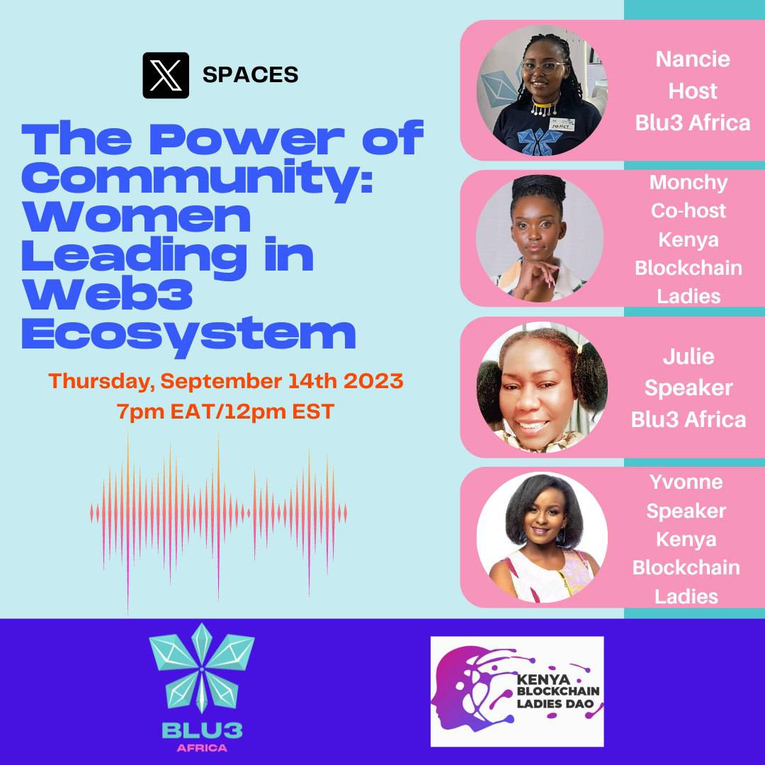 _ceciliaouko's tweet photo. The Importance of Community and Women Leadership in the Web3 Ecosystem 🌐💪

1/ In the fast-evolving world of Web3, community and women leadership play pivotal roles. Let's dive into why they matter so much. 👩‍💻🌟

#Web3 #Blockchain #WomenInTech #CommunityLeadership https://t.co/ZcbrDuR5C6