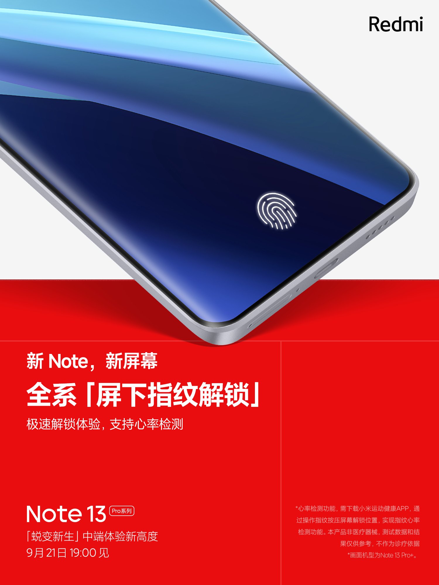 Redmi Note 13 Pro+ In-display fingerprint scanner 