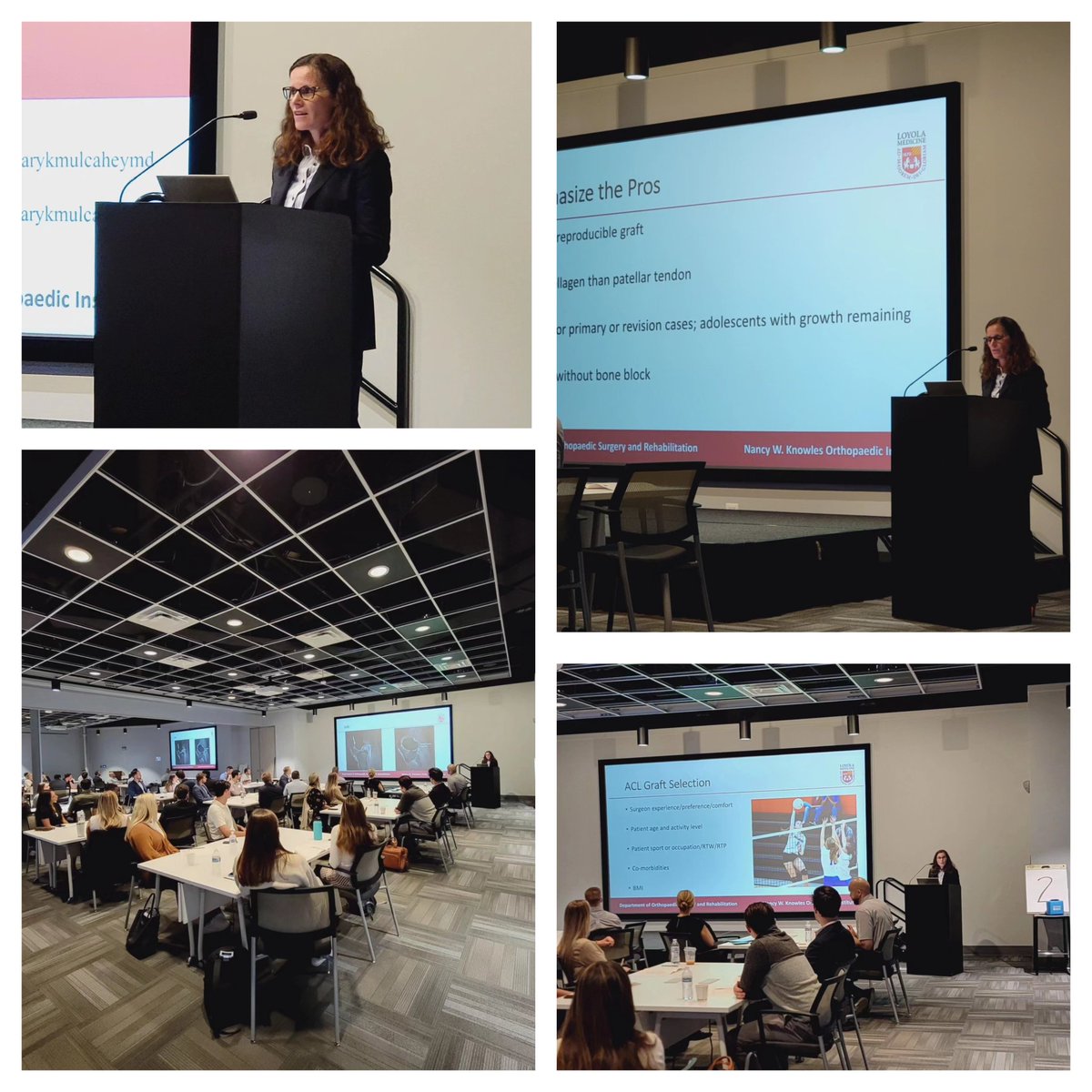 marykmulcaheymd's tweet photo. Enjoyed speaking about #QuadACL at the Arthrex Medwest Fall Sales Kick-off Training and Celebration! Thanks for welcoming me to Chicago and inviting me to meet the team. 

#orthotwitter #laudthequad #MedEd @LoyolaSportsMed https://t.co/cMaUgQkdKo