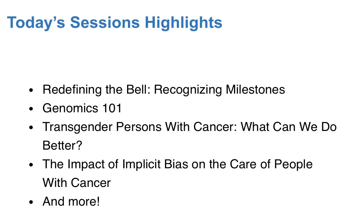 DarcyBurbage's tweet photo. Looking forward to learning from my @PennCancer colleagues at today’s #ONSBridge sessions on Redefining the Bell: Recognizing Milestones, plus other sessions on #PalliativeCare #Genomics #ImplicitBias @oncologynursing https://t.co/vf2lIAgXVS
