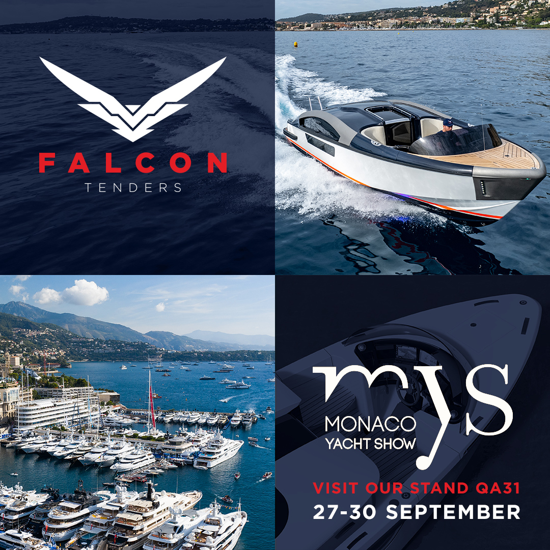We're excited to showcase our new, innovative designs at this year's Monaco Yacht Show on stand QA31. See you there!

#falcontenders #tenders #design #innovation #superyachts #monaco #monacoyachtshow2023 #mys2023 #yachting #tenderluxury #tenders #superyachttenders