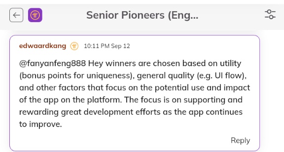 iloveparadise_'s tweet photo. Hi #Pioneers, have you ever wondered how @PiCoreTeam chooses winners of the monthly #PiHackathons?
According to a CT member Edwaardkang, winners are determined based on:
1. Utility (bonus points for uniqueness)
2. General app quality (eg, UI flow)
3. Other... (Continued)
$Pi https://t.co/HE7OTDgmAR