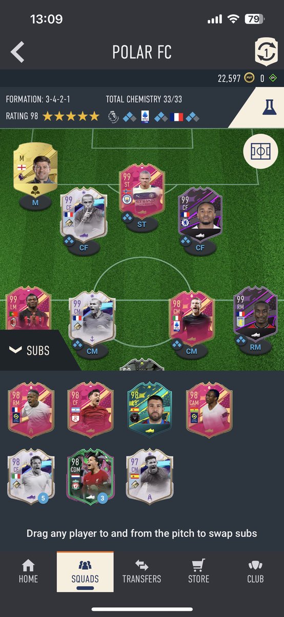 CharlieCMCarter's tweet photo. @FutSheriff End game wasn’t about meta for me, just about building the highest rated as possible https://t.co/wyZwvve7mx