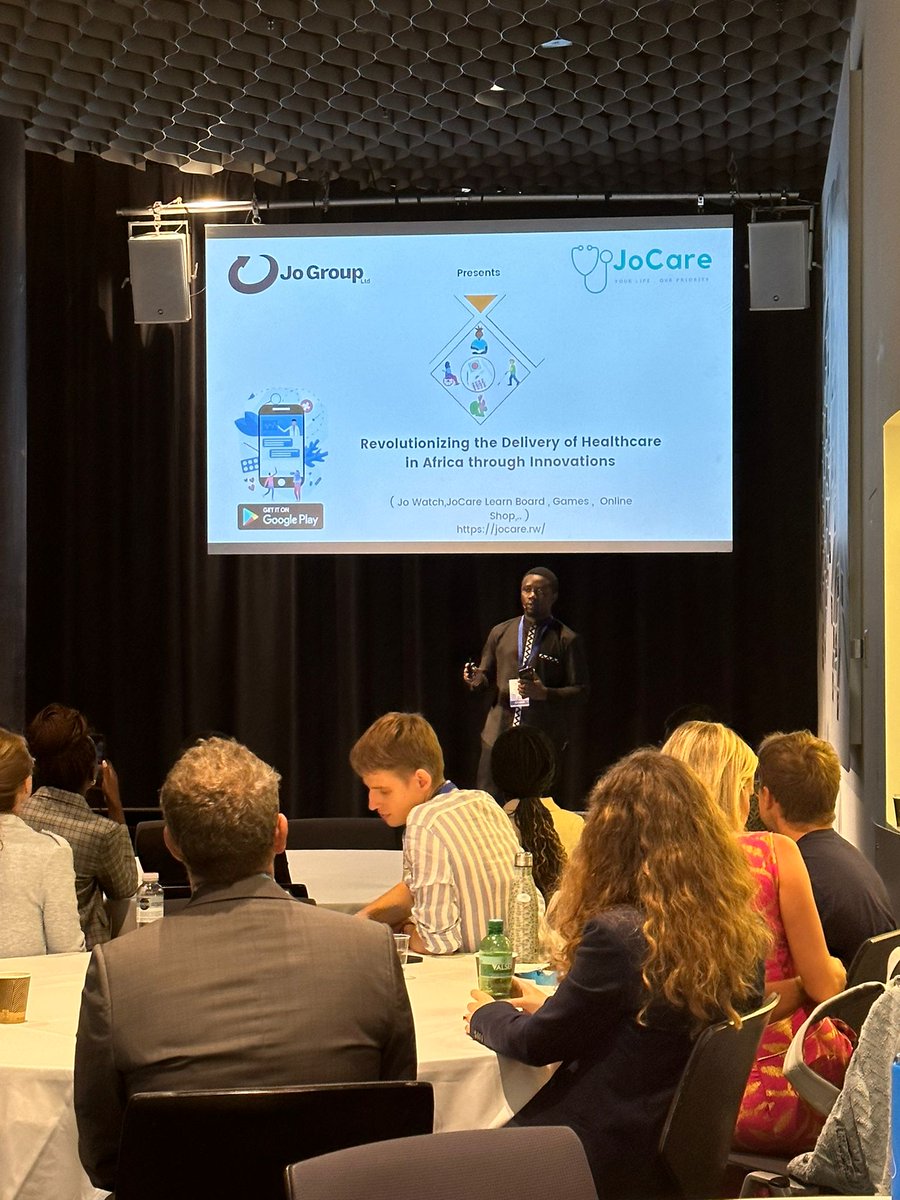 IntHealthAI's tweet image. Dr. Jerome Nshimiyimana, Founder and CEO, Jo Grp Ltd pitching in our African Startup track   

#intelligenthealthai #saveliveswithai
