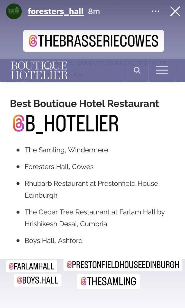 ⁦<a href="/Foresters__Hall/">Foresters Hall</a>⁩ ⁦@B_Hotelier ⁩ 
#BoutiqueHotelier
#BestBoutiqueHotelRestaurant