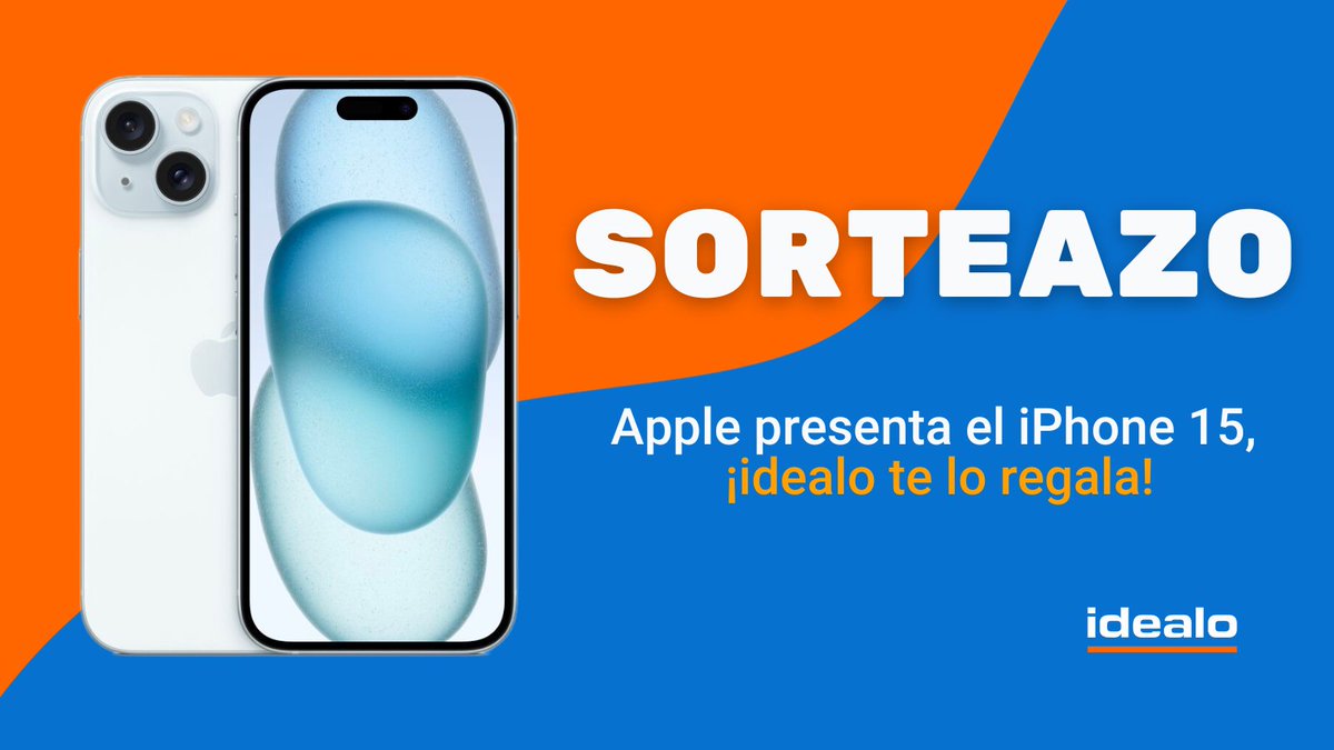 idealo_es's tweet image. 📱SORTEAZO: LLÉVATE EL NUEVO IPHONE 15

1️⃣ RT ➕ sigue a @idealo_es

2️⃣ Etiqueta a tus amig@s usando el HT #iphone15conidealo: cada uno@ es una participación

🗓️ Tienes tiempo hasta el 18.09 a las 23:59 hs (CET)

📜Condiciones: bit.ly/465agwf