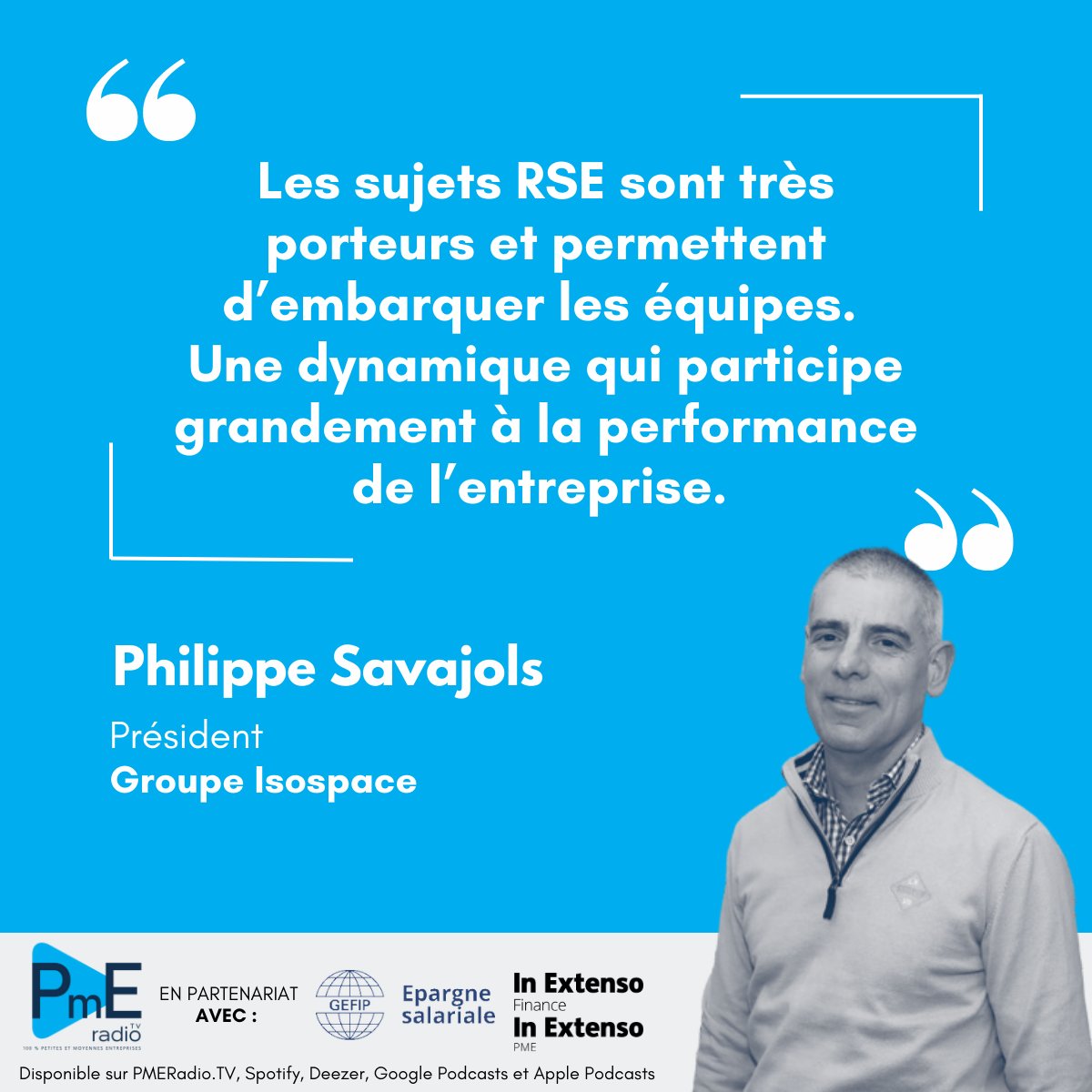 [INTERVIEW] 🎙️
🔊Ecoutez sur : lnkd.in/e4Tf_2mg
Pauline Riglet interviewe Philippe Savajols, Président du Groupe Isospace qui nous livre son #expérience sur PMERadio.TV
🤝En partenariat avec #GEFIP et <a href="/InExtensoFT/">In Extenso Finance</a> 
🔊Tous nos #podcasts 👉btobradio.tv