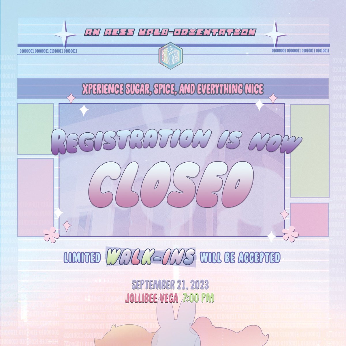 ACSSUPLB's tweet photo. 𝗧𝗵𝗲 𝗻𝗲𝘄𝘀 𝗶𝘀 𝗼𝘂𝘁!📰

The registration for the 🍭 𝑨𝑪𝑺𝑺-𝑼𝑷𝑳𝑩 𝑶𝒓𝒊𝒆𝒏𝒕𝒂𝒕𝒊𝒐𝒏: 𝑿𝒑𝒆𝒓𝒊𝒆𝒏𝒄𝒆 𝑺𝒖𝒈𝒂𝒓, 𝑺𝒑𝒊𝒄𝒆, 𝒂𝒏𝒅 𝑬𝒗𝒆𝒓𝒚𝒕𝒉𝒊𝒏𝒈 𝑵𝒊𝒄𝒆! 🎉 is now 𝘾𝙇𝙊𝙎𝙀𝘿! https://t.co/bstZVG0InN